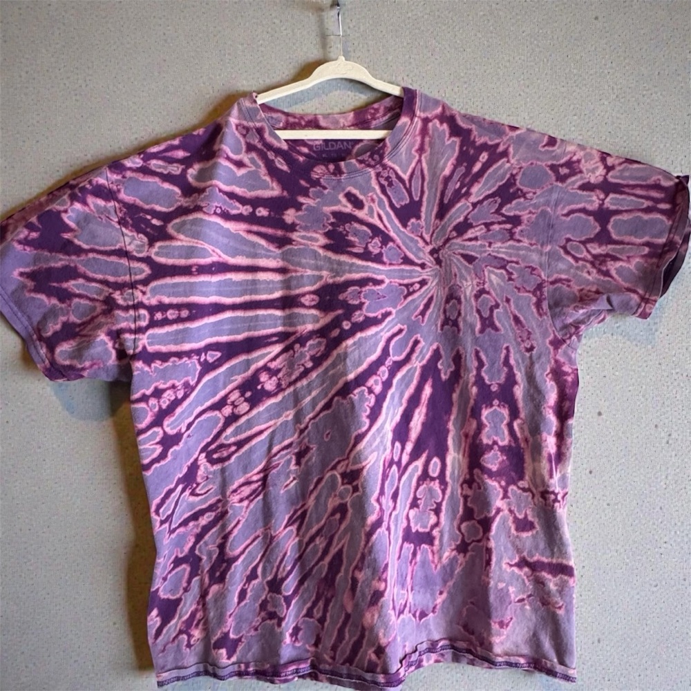 Purple and Pink Tie-Dye Shirt